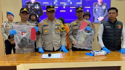 AKBP Hardan HS Wakapolres OKU Selatan Pimpin Press Release Penangkapan Oknum ASN Pelaku Pencabulan