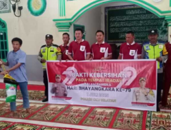 Peringati Hari Bhayangkara ke-79, Polsek Banding Agung Gelar Bhakti Kebersihan di Masjid