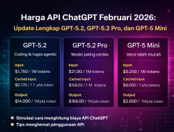 Harga API ChatGPT Februari 2026: Update Lengkap GPT-5.2, GPT-5.2 Pro, dan GPT-5 Mini