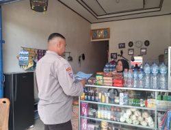 Satgas Preventif Ops Pekat Musi Polres OKU Selatan Bagikan Brosur dan Sampaikan Imbauan Kamtibmas